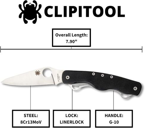 Spyderco ClipiTool Multi-Functional Folding Utility Knife, PlainEdge in Kuwait