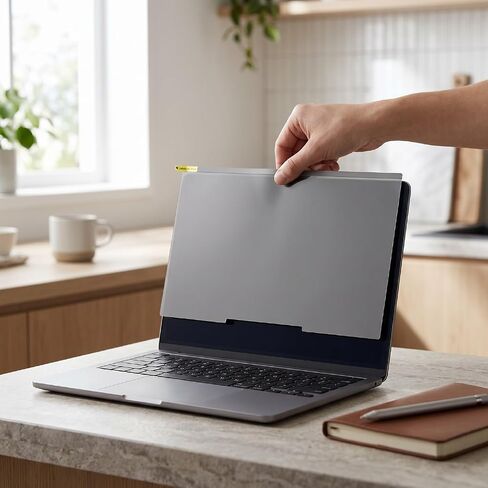 Cuifati Laptop Privacy Screen Filter, Anti Peeping 16:9 for 14 Inch, 60 Degree Viewing Area, with Anti AR HD Layer for Public Workplace in Saudi Arabia