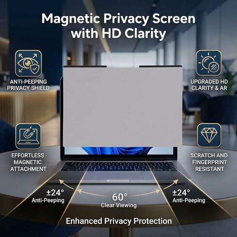 Cuifati Laptop Privacy Screen, Anti Peeping with AR Anti for 13.3 Inch 16:10 Laptops in Saudi Arabia