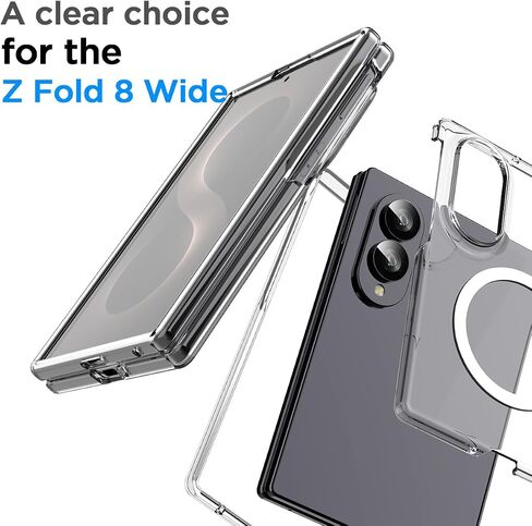 AICase for Samsung Galaxy Z Fold 8 Case Clear(Wide),Compatible with MagSafe in Saudi Arabia