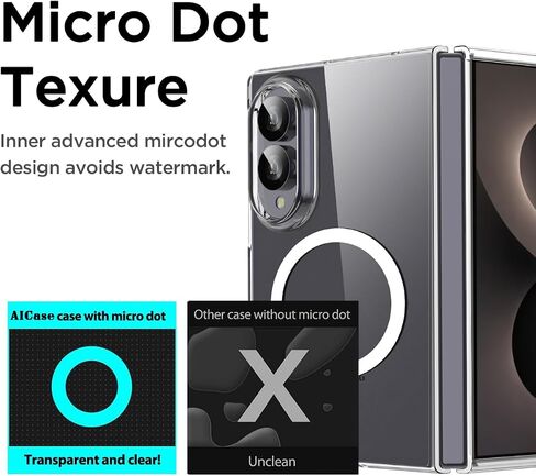 AICase for Samsung Galaxy Z Fold 8 Case Clear(Wide),Compatible with MagSafe in Saudi Arabia