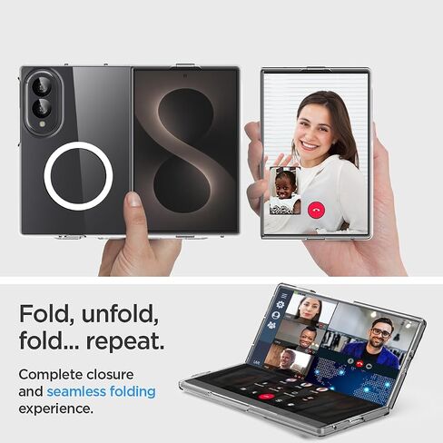 AICase for Samsung Galaxy Z Fold 8 Case Clear(Wide),Compatible with MagSafe in Saudi Arabia