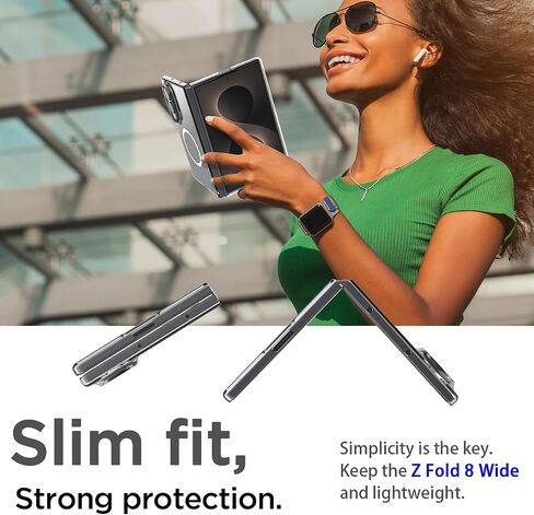 AICase for Samsung Galaxy Z Fold 8 Case Clear(Wide),Compatible with MagSafe in Saudi Arabia