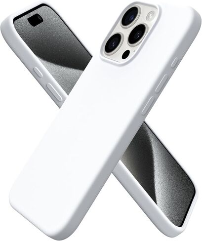 ORNARTO متوافق مع جراب iPhone 15 Pro مقاس 6.1 بوصة، غطاء مطاطي جل ناعم مغطى بالكامل بثلاث طبقات من السيليكون السائل، جراب هاتف نحيف واقٍ مقاوم للصدمات مع بطانة من الألياف الدقيقة المضادة للخدش - وردي طباشيري in Kuwait