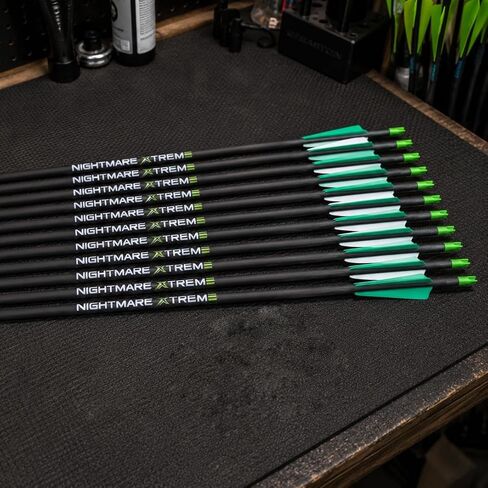 Nightmare Xtreme Crossbow Capture Nocks FLO Green 12 Pack .300 ID Shafts in Kuwait
