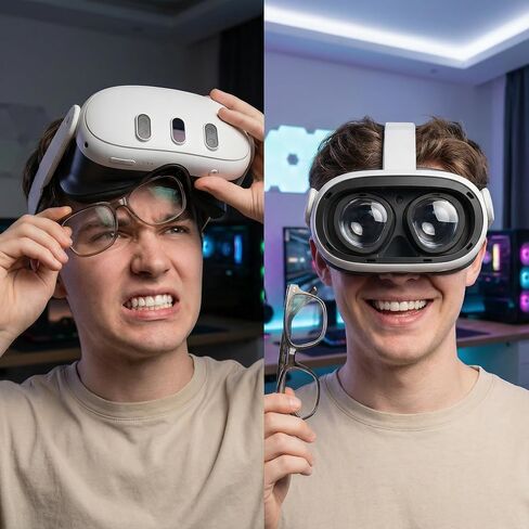 PSI 1 Lens for Oculus Meta Quest 3 Glasses, Inserts Compatible for VR Accessories, Anti Blue Light Myopia SPH:-4.50R in Kuwait