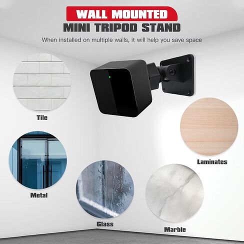 Wall Mount 1/4 Screw Mini Tripod Stand Holder Fit for Valve Index/HTC Vive/Vive PRO Base Station-Equipped with Strong Double- Sided Adhesive and Screw Set-Drill or Adhensive in Saudi Arabia