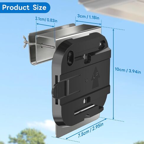 Gutter Mount Kit for Blink Outdoor 4 Floodlight Camera/Blink Out Door 3 Floodlight Cam, Stainless Steel Bracket, Anti-Rust Screws, No Drill Installation Suitable for Home Security Cameras in Saudi Arabia