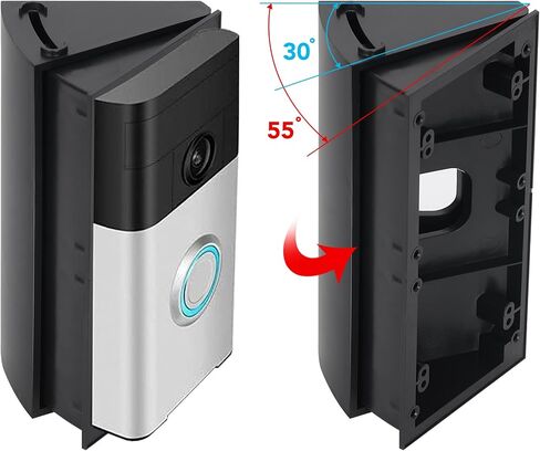 Adjustable 30 to 55 Degree Doorbell Angle Mount Compatible with Video Doorbell 4/3/3Plus/2/ (2020 Release)/ Battery Doorbell Plus, Camera Mount Holder Bracket Wedge Kit for Apartment in Kuwait