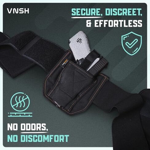 حافظة VNSH Lite Belly Band للحمل المخفي، تناسب Glock وS&W والمزيد in Kuwait