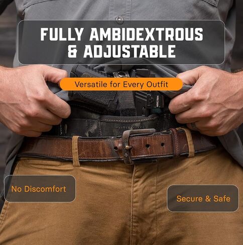 حافظة VNSH Lite Belly Band للحمل المخفي، تناسب Glock وS&W والمزيد in Kuwait