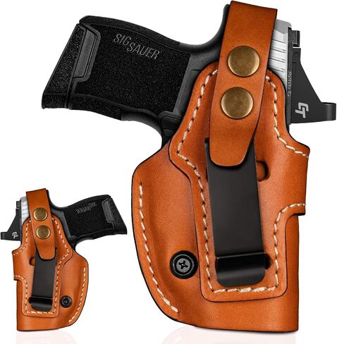 IWB/OWB Convertible Leather Holster for P365, LCP Max, Bodyguard 2.0 in Saudi Arabia