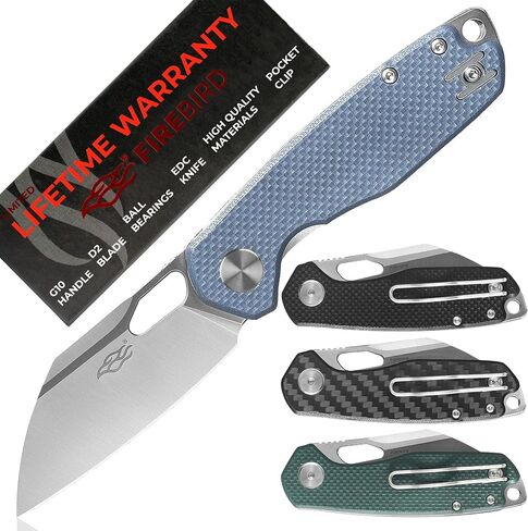 Firebird GANZO FH924-GY سكين جيب قابل للطي Wharncliffe D2 شفرة فولاذية G10 مقبض مضاد للانزلاق مع مشبك للتخييم والصيد وصيد الأسماك في الهواء الطلق EDC سكين جيب (رمادي) in Kuwait