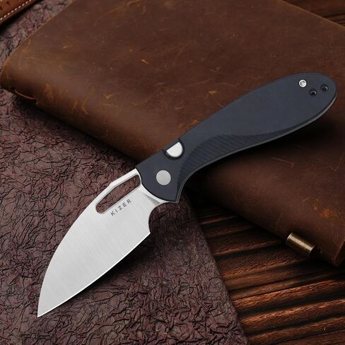 Kizer Masu Pocket Knife with Glow-in-the-Dark G10 Backspacer, V3697A1 in Kuwait
