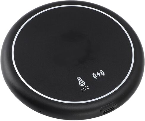 Pomya Smart Cup Warmer Charging Station | Wireless Charger & Constant Temperature Heater for Desk, Fast Induction Heating for Glass Stainless Steel Cups, Multifunctional Beverage in Saudi Arabia