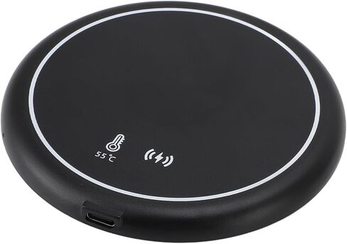 Pomya Smart Cup Warmer Charging Station | Wireless Charger & Constant Temperature Heater for Desk, Fast Induction Heating for Glass Stainless Steel Cups, Multifunctional Beverage in Saudi Arabia