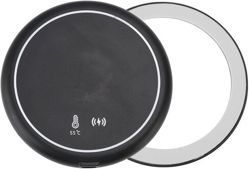 Pomya Smart Cup Warmer Charging Station | Wireless Charger & Constant Temperature Heater for Desk, Fast Induction Heating for Glass Stainless Steel Cups, Multifunctional Beverage in Saudi Arabia
