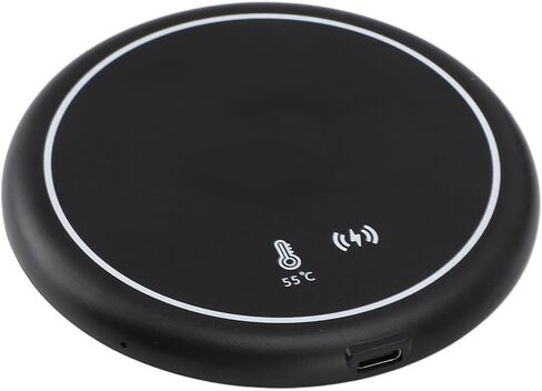 Pomya Smart Cup Warmer Charging Station | Wireless Charger & Constant Temperature Heater for Desk, Fast Induction Heating for Glass Stainless Steel Cups, Multifunctional Beverage in Saudi Arabia