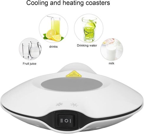 GOWENIC Smart Cup Warmer | USB Powered Constant Temperature Coffee Warmer with Cooling and Heating Pad, Rapid Heat Dissipation for Tea, Milk, Electric Beverage, Universal for in Saudi Arabia