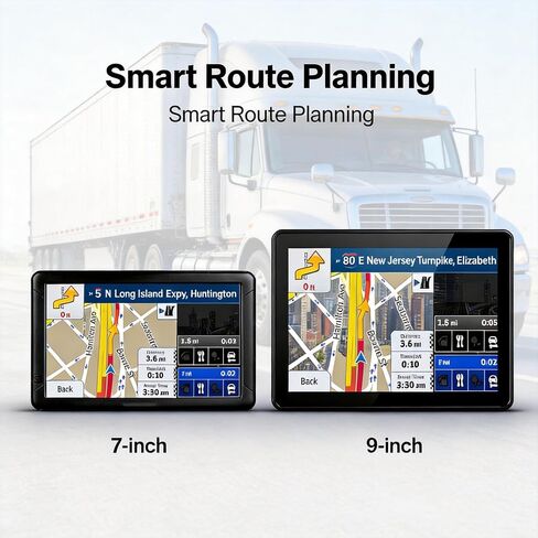 7/9 Inch Truck GPS for Commercial Drivers, 2026 Lifetime Free Maps, Hands-Free Voice Assist, Custom Truck Routing & Speed Limit Alerts (9 inches) in Saudi Arabia