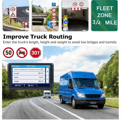 7/9 Inch Truck GPS for Commercial Drivers, 2026 Lifetime Free Maps, Hands-Free Voice Assist, Custom Truck Routing & Speed Limit Alerts (9 inches) in Saudi Arabia