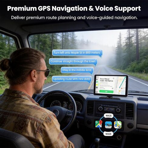 7/9 Inch Truck GPS for Commercial Drivers, 2026 Lifetime Free Maps, Hands-Free Voice Assist, Custom Truck Routing & Speed Limit Alerts (9 inches) in Saudi Arabia