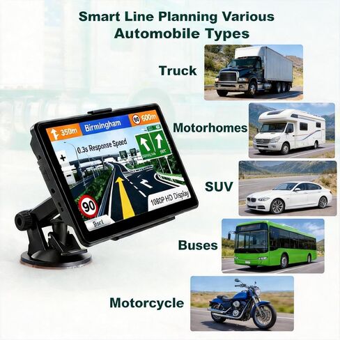 7/9 Inch Truck GPS for Commercial Drivers, 2026 Lifetime Free Maps, Hands-Free Voice Assist, Custom Truck Routing & Speed Limit Alerts (9 inches) in Saudi Arabia