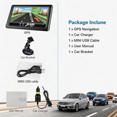 7/9 Inch Truck GPS for Commercial Drivers, 2026 Lifetime Free Maps, Hands-Free Voice Assist, Custom Truck Routing & Speed Limit Alerts (9 inches) in Saudi Arabia