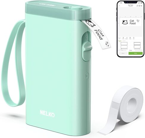 Nelko P21 Label Maker Machine with Tape, Bluetooth Label Printer, White in Kuwait