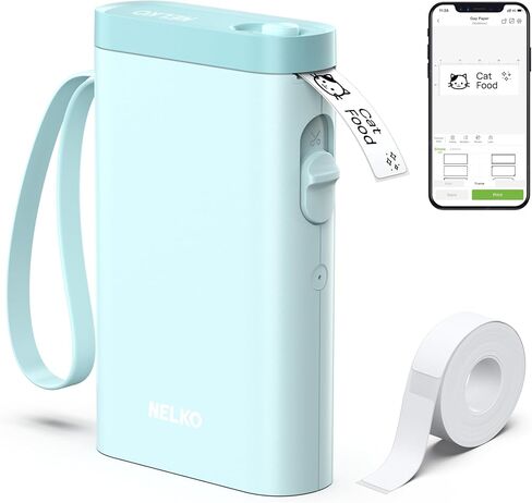 Nelko P21 Label Maker Machine with Tape, Bluetooth Label Printer, White in Kuwait