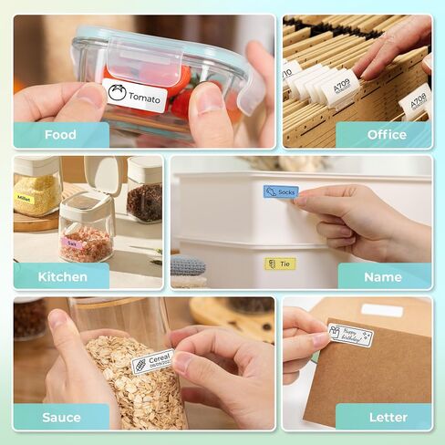 Nelko P21 Label Maker Machine with Tape, Bluetooth Label Printer, White in Kuwait
