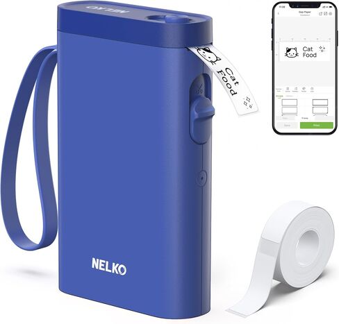 Nelko P21 Label Maker Machine with Tape, Bluetooth Label Printer, White in Kuwait