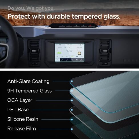 Spigen GlasTR SLIM Screen Protector Matte for Bronco (2021-2026) in Saudi Arabia