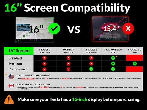 VION 16-Inch Ultra-Clear Screen Protector for 2026 Tesla Model Y Juniper in Saudi Arabia