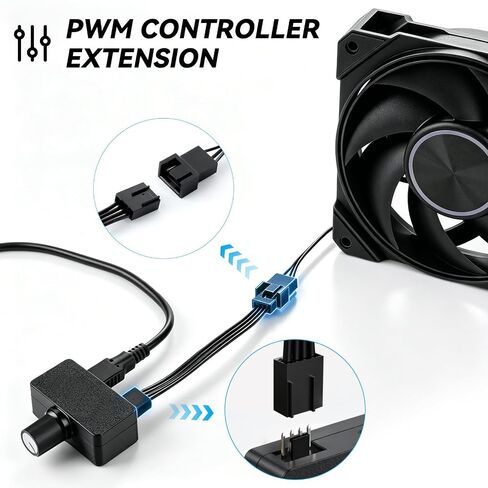 كابل تمديد مروحة PWM 4 دبوس أنثى إلى أنثى in Kuwait