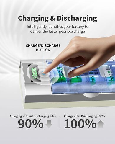 EBL Rechargeable C Batteries Pack of 8 with Universal Smart Battery Charger in Saudi Arabia
