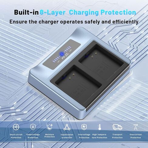 New Upgrade LCD Dual-Screen Display Charger Station for Arlo Pro/pro 2 Battery, Premium Charging Station 18W PD Supports Fast Charging in Saudi Arabia