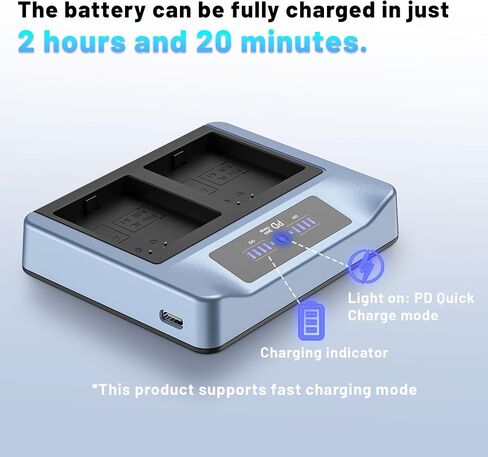 New Upgrade LCD Dual-Screen Display Charger Station for Arlo Pro/pro 2 Battery, Premium Charging Station 18W PD Supports Fast Charging in Saudi Arabia