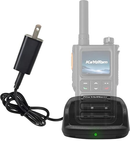 KaYoTom G09 Desktop Charger for POC Walkie Talkies, Single Slot Charging Dock with Power Plug & Cable, Replacement Charging Base for Global Two Way Radio Accessories in Saudi Arabia