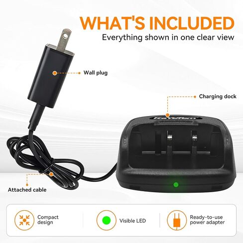 KaYoTom G09 Desktop Charger for POC Walkie Talkies, Single Slot Charging Dock with Power Plug & Cable, Replacement Charging Base for Global Two Way Radio Accessories in Saudi Arabia