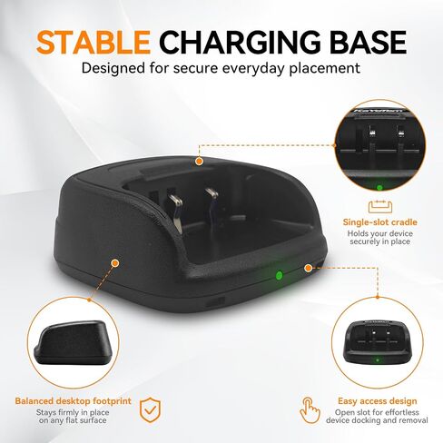 KaYoTom G09 Desktop Charger for POC Walkie Talkies, Single Slot Charging Dock with Power Plug & Cable, Replacement Charging Base for Global Two Way Radio Accessories in Saudi Arabia