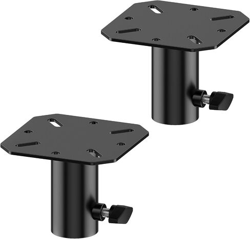 Metal Speaker Stand Mounting Plate for Standard 35mm Speakers Pole or Tripod Stands - 35mm Speaker Adapter Bracket for Pro Audio DJ/PA Speakers Stand Adapter, 2 Pack in Saudi Arabia