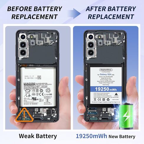 بطارية بديلة من ElephantStory لهاتف Samsung Galaxy S24 ذات سعة عالية in Kuwait