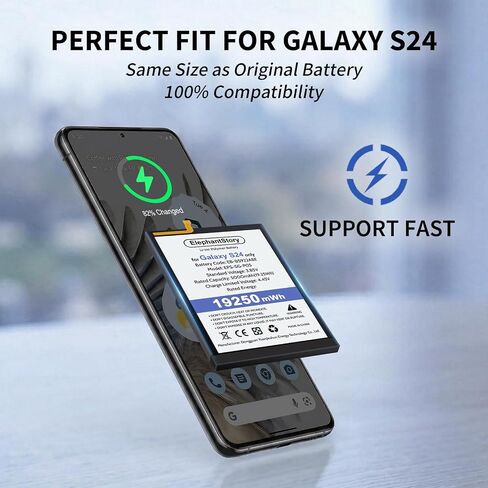 بطارية بديلة من ElephantStory لهاتف Samsung Galaxy S24 ذات سعة عالية in Kuwait