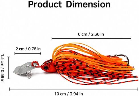 Bladed Jig Fishing Lures, Irresistible Vibrating Action, Sticky-Sharp Heavy-Wire Needle Point Hooks, 5Pcs 1/2 oz Multi-Color Kits with Storage Bag in Saudi Arabia