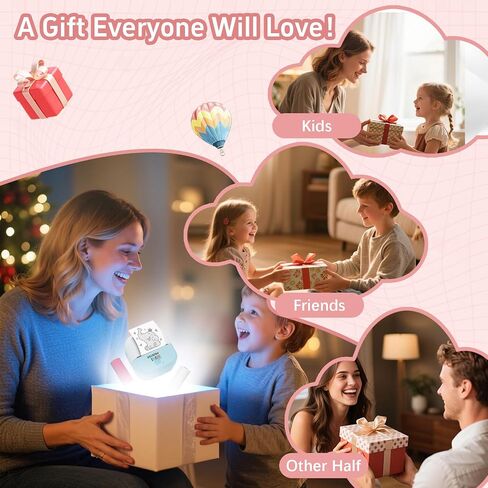 Tommax Bluetooth Inkless Thermal Printer & Sticker Maker, Wireless Portable Print Pod for iPhone/Android, Notes, Kids Crafts, Journals - Includes 13 Rolls Paper in Kuwait