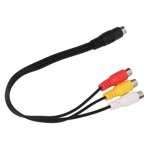 Sorandy S Video 4 Pin to Cable, Pure Copper Core Double Shielding Cable, PVC Flexible Bend with Standard 4 Pin Jack, 1.0ft, Ideal for Video Adapter in Saudi Arabia