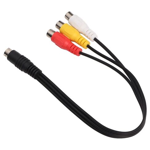 Sorandy S Video 4 Pin to Cable, Pure Copper Core Double Shielding Cable, PVC Flexible Bend with Standard 4 Pin Jack, 1.0ft, Ideal for Video Adapter in Saudi Arabia