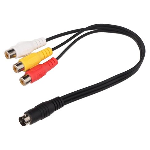Sorandy S Video 4 Pin to Cable, Pure Copper Core Double Shielding Cable, PVC Flexible Bend with Standard 4 Pin Jack, 1.0ft, Ideal for Video Adapter in Saudi Arabia