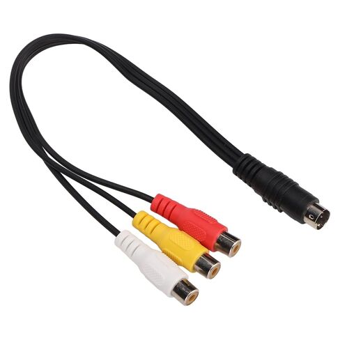 Sorandy S Video 4 Pin to Cable, Pure Copper Core Double Shielding Cable, PVC Flexible Bend with Standard 4 Pin Jack, 1.0ft, Ideal for Video Adapter in Saudi Arabia